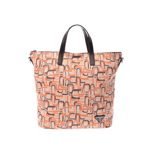 Prada Handbag Beige Pink Tan Orange Strap